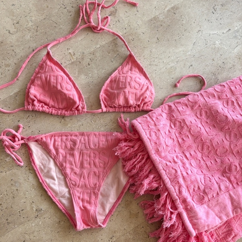 Versace x Dua Lipa bikini set